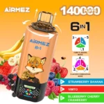 Airmez FOX 140000 Puffs 6 IN 1 – 140 000 pyknięć i 6 smaków w jednym e-papierosie - obrazek 2